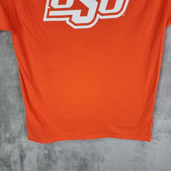 Mens Orange Russell Athletic Shirt OSU White Logo Short Sleeve Crew Neck Size L - Picture 3 of 11